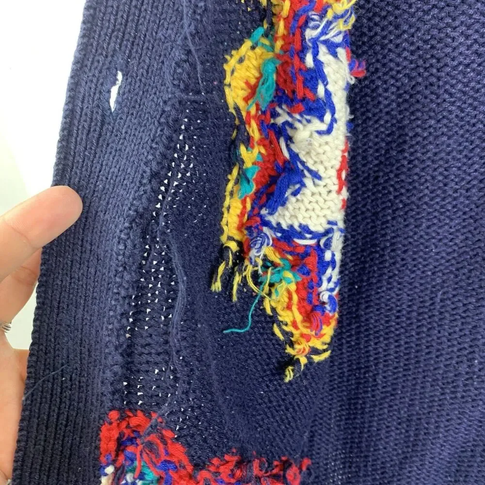 Vintage 90s Grandma Sweater Cardigan Women's sz S Small Knit Retro Cottagecore - Picture 14 of 16